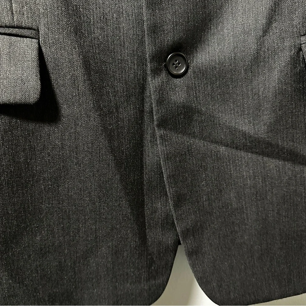 Nino Fenzi Italian Merino Wool Gray Lined Sport Coat Jacket Mens Size 44R Career